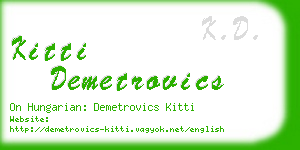 kitti demetrovics business card